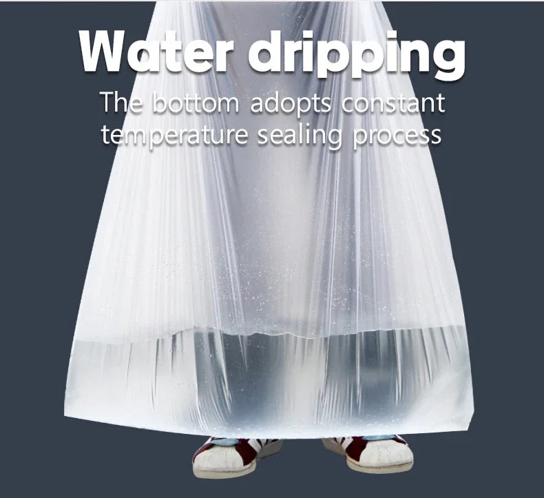 50PCS White Large Plastic Garbage Bags – Thickened Transparent Disposable Storage Bags for Bedding & Household Use