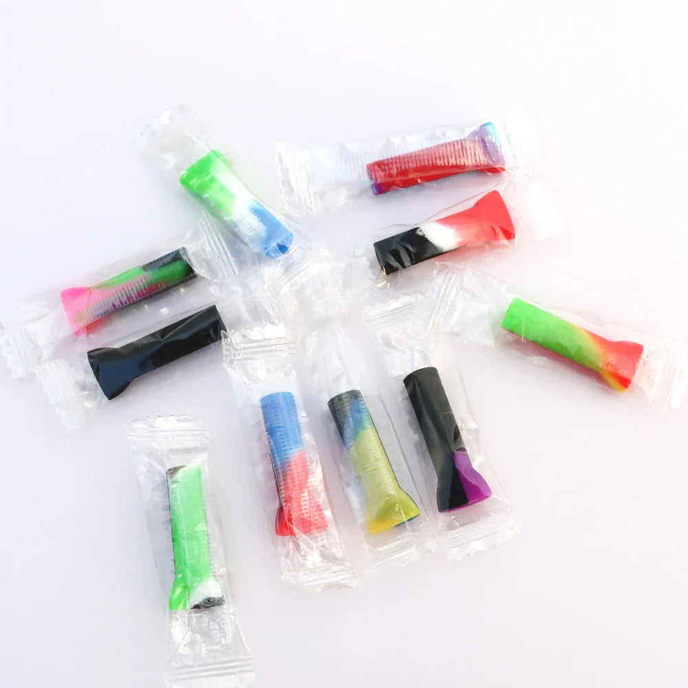 3/10/100pcs Smoking Rolling Paper with Silicone Nozzle — Anti-Scald Cigarette & Tobacco Filter Holder