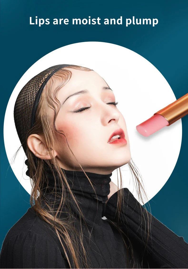 Peach Color-Changing Jelly Lipstick – Moisturizing, Non-Stick Cup Warm Lip Balm