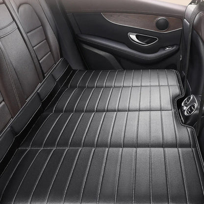 Foldable Car Travel Bed for Rear Seat – Wear-Resistant PU Sleeping Pad Mattress for SUV & Sedan Trips