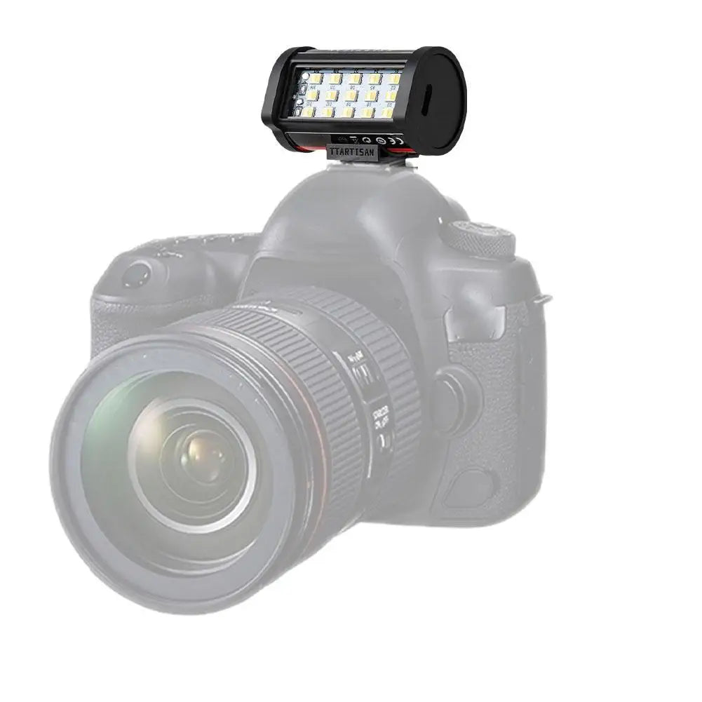 Mini Magnetic Camera Flash – 3W USB Rechargeable Portable Flash with Cold Shoe Mount for Night & Fill Light