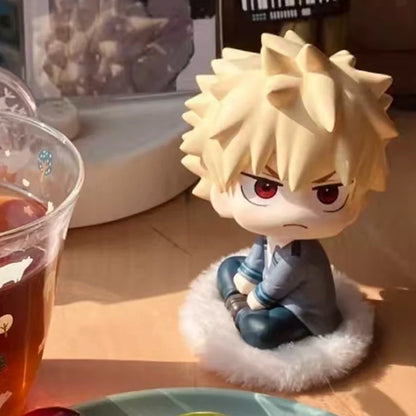 10cm My Hero Academia Anime Figures – Midoriya Izuku, Bakugo Katsuki & Todoroki Shoto PVC Action Statuette Collectible Toy Set