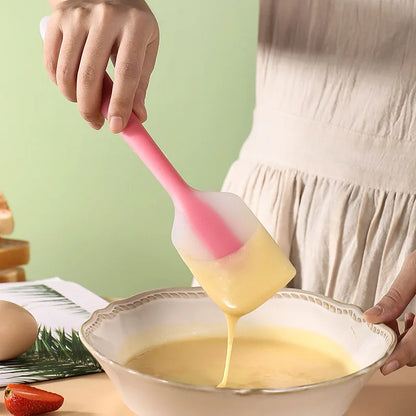 Translucent Silicone Cake Scraper: Non-Stick Cream Spatula for Kitchen Cooking - Pastry Mold Brush Tool Baking Accessories