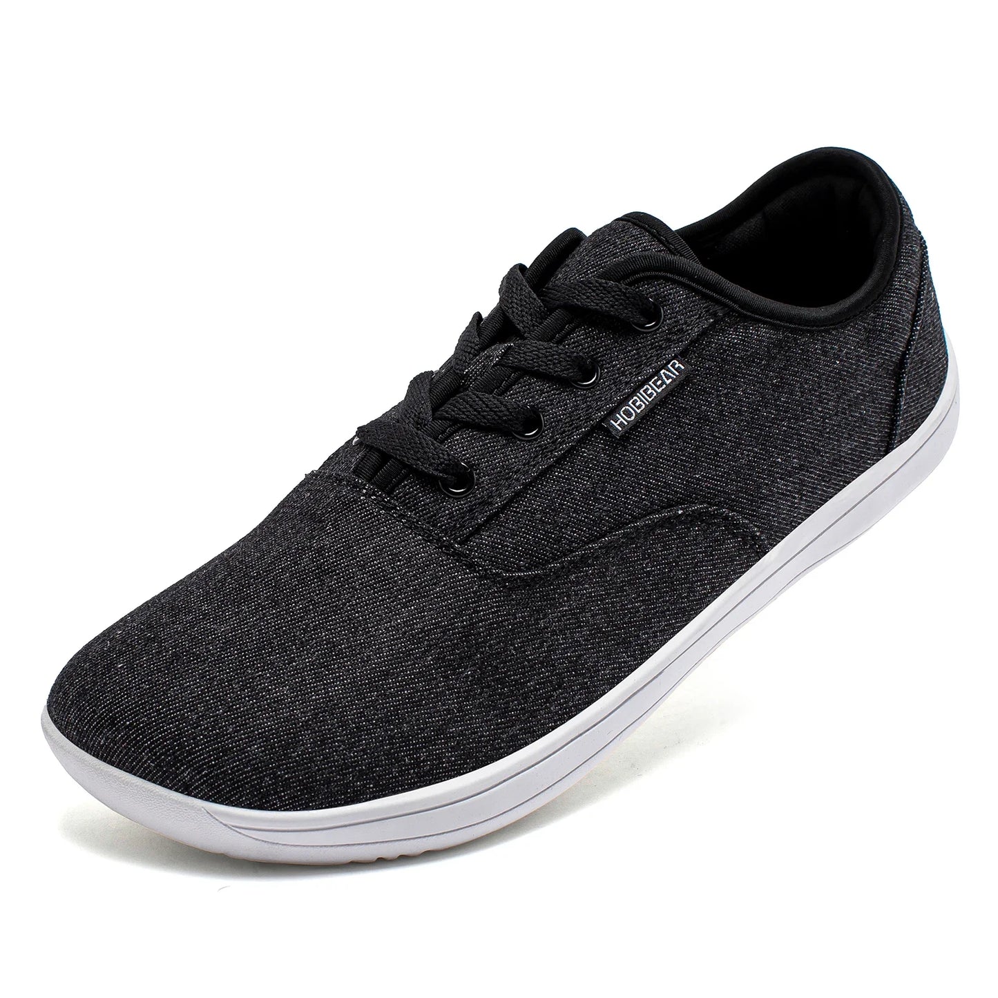 HOBIBEAR Men’s Barefoot Canvas Shoes – Minimalist Zero Drop Sneakers with Wide Fit