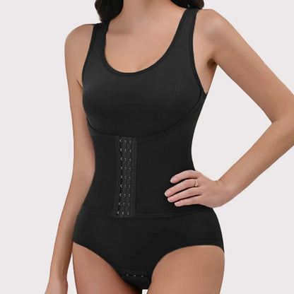 Bodysuit Shapewear – Double Breasted Tummy Control Body Shaper, Postpartum Slimming Waist Trainer & Comfort Corset for Flat Belly