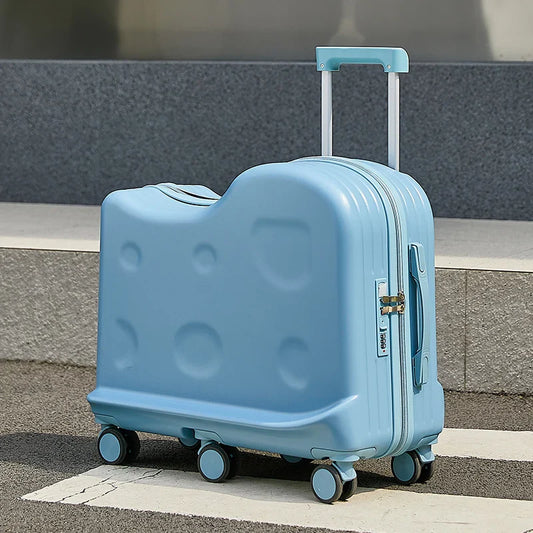 Kids Ride-On Suitcase with 360° Wheels & TSA Lock – Lightweight Cabin Luggage for Boys and Girls