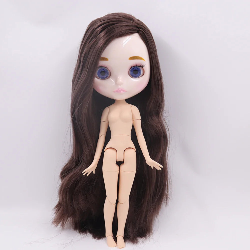 ICY DBS Blythe Doll 1/6 Joint Body 30cm BJD – Shiny Face with Extra Hands, DIY Fashion Doll Gift
