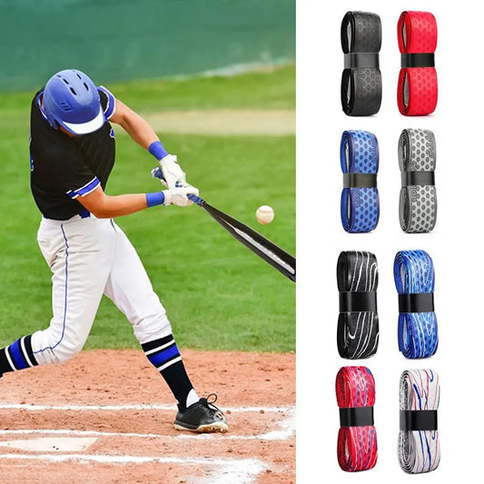 PU Baseball Bat Grip Tape – Multicolor Shock Absorption, Anti-Slip for Baseball, Softball, Cricket, and Hockey Bats