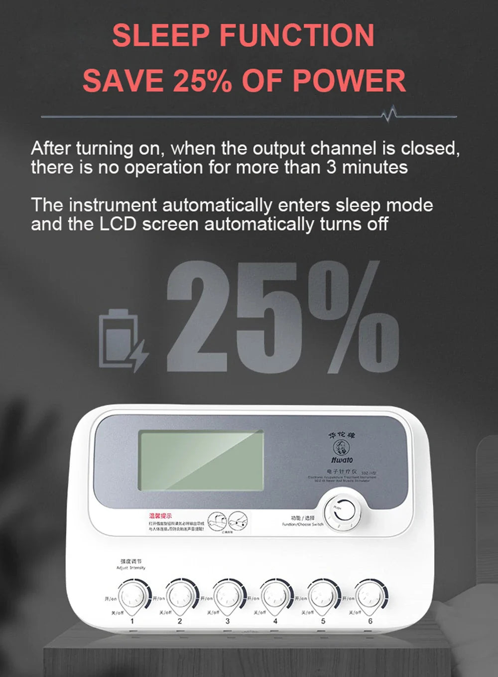 Hwato SDZ III Electroacupuncture Machine — 6-Channel Nerve & Muscle Stimulator Therapy Device for Acupuncture Treatment