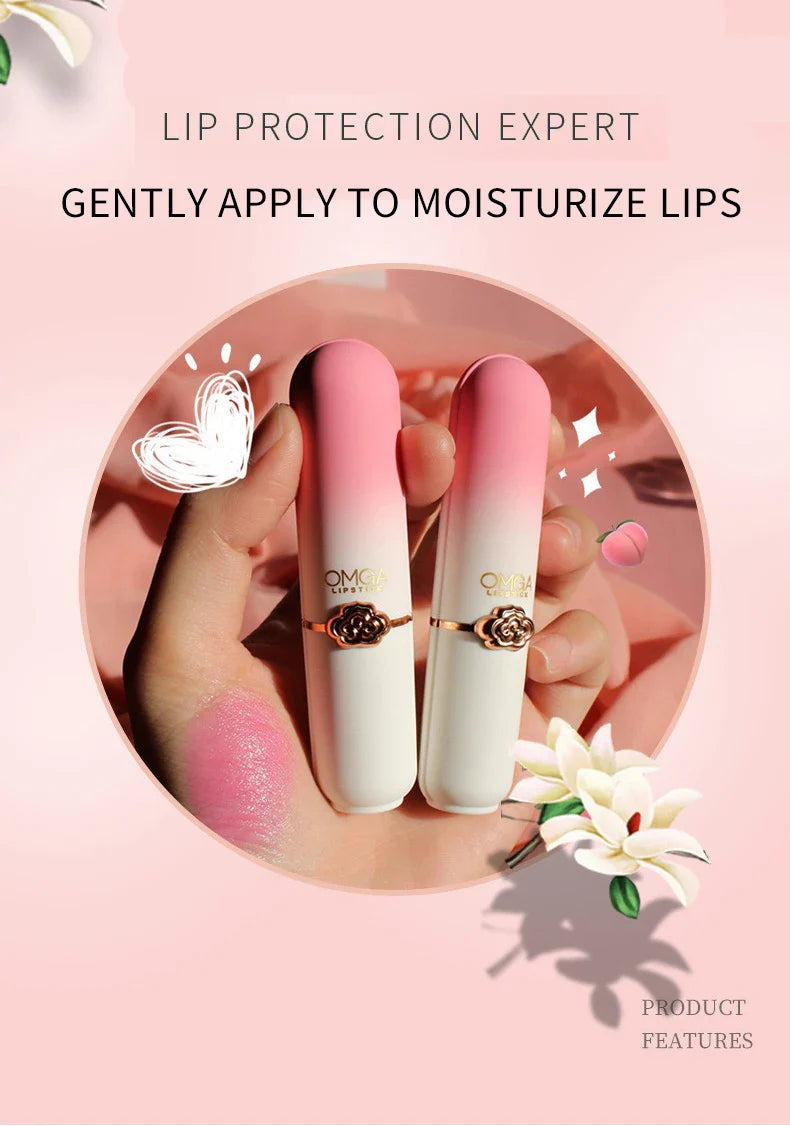 Peach Color-Changing Jelly Lipstick – Moisturizing, Non-Stick Cup Warm Lip Balm