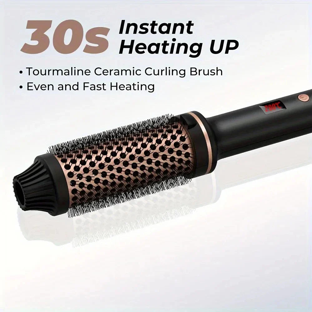 Electric Hair Curler & Straightener Hot Comb Brush – Professional Anti-Scald Thermal Styling Tool Valentine Gift Hair Tool