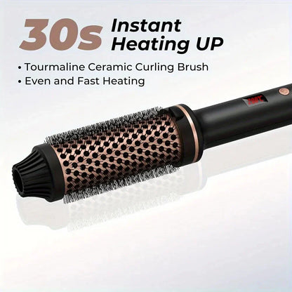 Electric Hair Curler & Straightener Hot Comb Brush – Professional Anti-Scald Thermal Styling Tool Valentine Gift Hair Tool