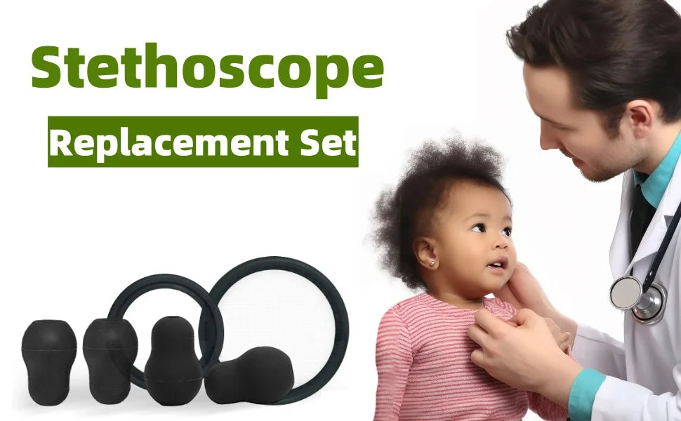 Stethoscope Replacement Kit – Eartips, Tunable Diaphragm & Rim Assembly for Littmann Classic III & Cardi 40016