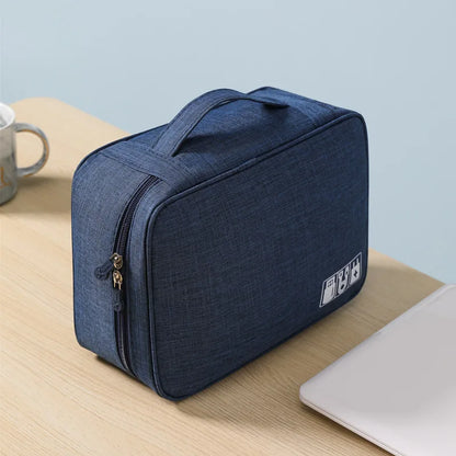 Waterproof Cable Storage Bag – Portable Digital Organizer for USB Cables, Chargers, and Electronic Accessories, Travel-Friendly