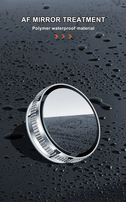 SEAMETAL 2PCS Wide-Angle Blind Spot Mirrors — 360° Adjustable HD Suction Cup Round Car Auxiliary Rearview Mirrors
