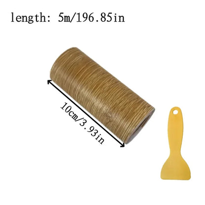 10cm x 5m Thickened Wood Grain Skirting Line – Self-Adhesive Wall Sticker for Living Room & Bedroom Corner Decoration