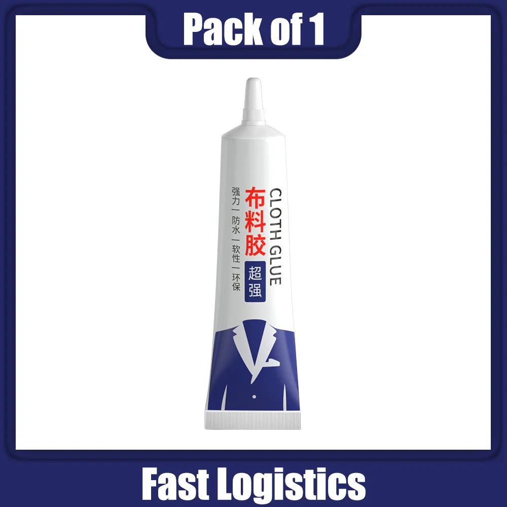 Fabric Glue Quick-Dry Adhesive — Clear Waterproof Strong Glue for DIY Cloth, Fiber, Jewelry, Crafts, and Leather Patching
