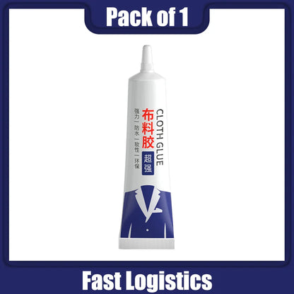 Fabric Glue Quick-Dry Adhesive — Clear Waterproof Strong Glue for DIY Cloth, Fiber, Jewelry, Crafts, and Leather Patching
