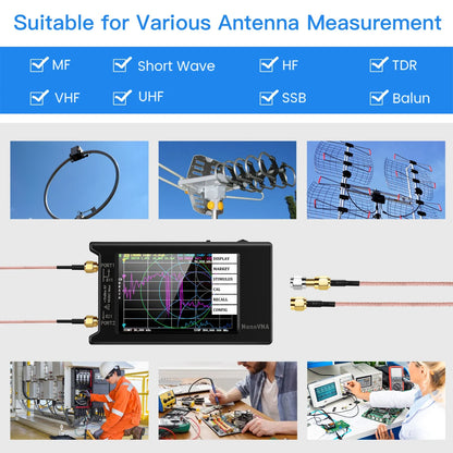 NanoVNA-H4 Spectrum Analyzer – 2.8/4" Vector Network Antenna Analyzer, 10KHz-1.5GHz, MF, HF, VHF, UHF Tuner