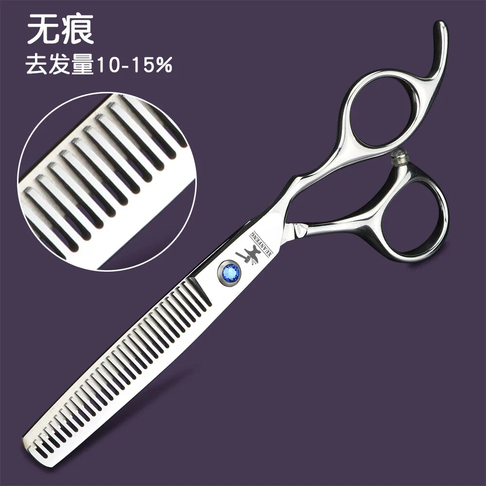 XUANFENG 6-Inch Barber Scissors Set – Japanese 440C Steel Hair Cutting & Thinning Shears