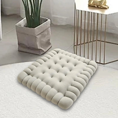 Biscuit-Shaped Decorative Cushion – Comfy Seating Pillow for Balcony & Gift Idea