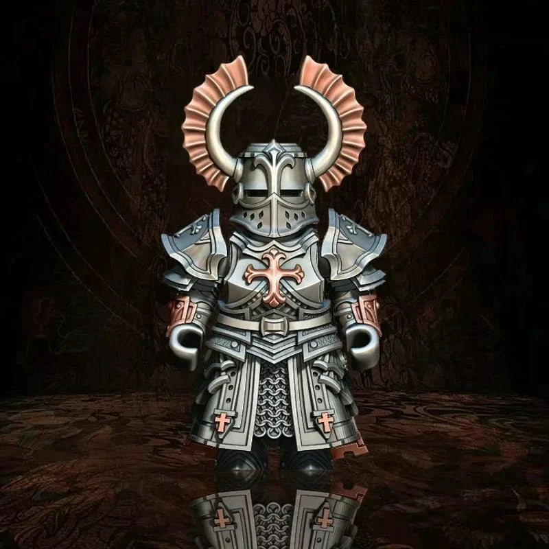 Crusader Desktop Ornament – Copper Pendant Figurine, Cultural & Creative Souvenir Decoration