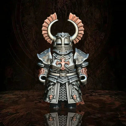 Crusader Desktop Ornament – Copper Pendant Figurine, Cultural & Creative Souvenir Decoration