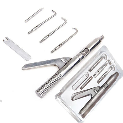 Dentistry Automatic Single-Handed Crown Remover Gun – Stainless Steel Surgical Tool with 3 Tips