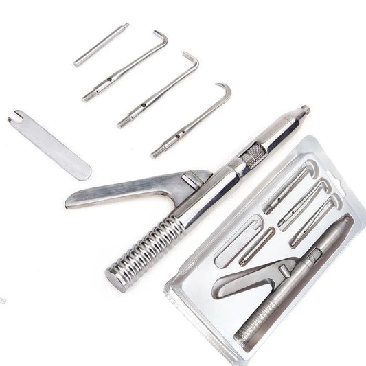 Dentistry Automatic Single-Handed Crown Remover Gun – Stainless Steel Surgical Tool with 3 Tips