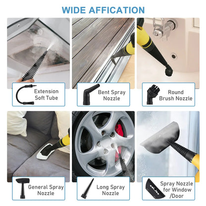 Handheld Electric Steam Cleaner – High Temperature Sterilization for Air Conditioning, Kitchen Hood & Car Cleaning, EU/US Plug