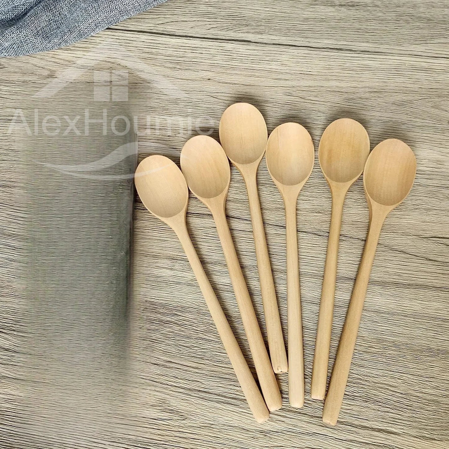 6-Piece Bamboo Wooden Spoon Set – 9” Korean Style Natural Wood Spoons for Soup, Cooking & Mixing