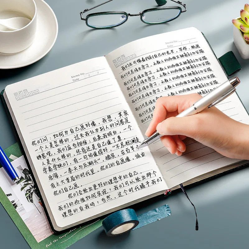 A5 Thickened Deer Head Notebook – Business PU Soft Leather Notepad with Horizontal Lines, School & Office Stationery Supplies