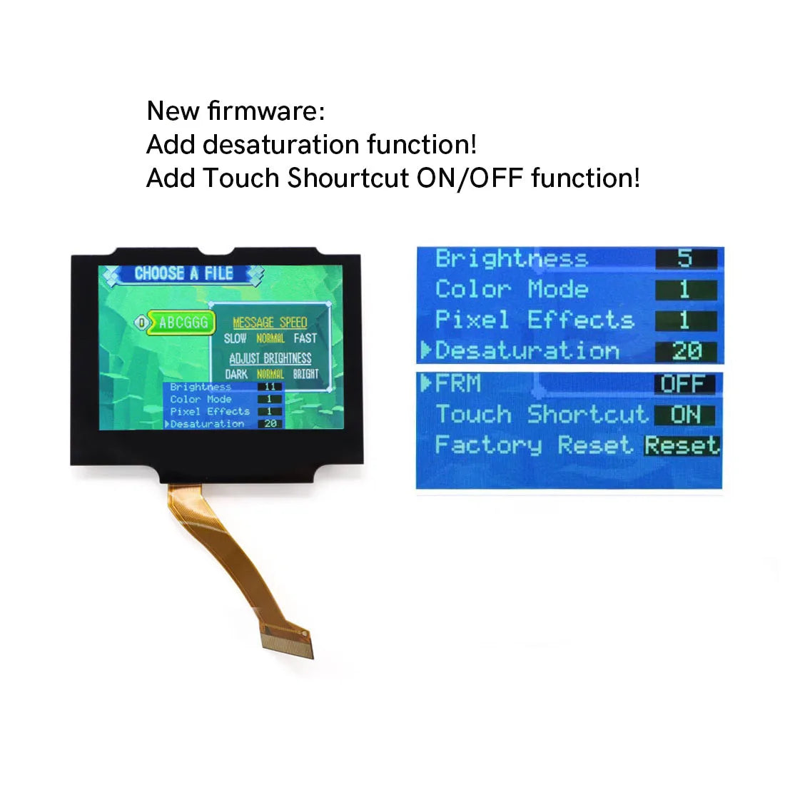 Laminated V5 IPS GBA SP Backlight LCD Replacement Mod Kit – Backlit Screen for Game Boy Advance SP, No Shell Cutting Needed