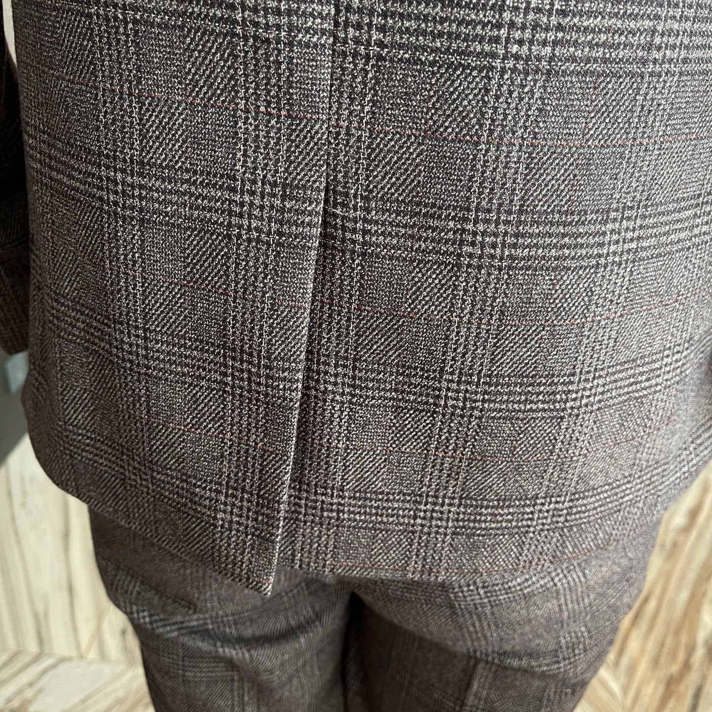 Men’s British Korean Plaid Three-Piece Suit – Stylish Business Casual Set with Blazer, Vest & Trousers