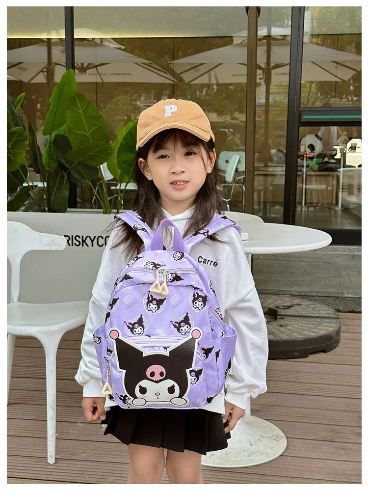 Anime Cartoon Kuromi, Melody & Cinnamoroll Backpack – Kawaii Canvas Schoolbag for Boys & Girls, Hello Kitty Fashion Kids Backpack