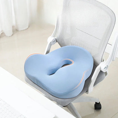 Memory Foam Non-Slip Seat Cushion - Hip Pain Relief, Massage Pad for Office Chair & Car Seat, Coccyx Tailbone Cushion