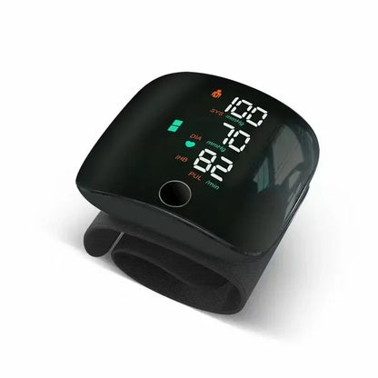LED Rechargeable Wrist Blood Pressure Monitor – English, Russian, Portuguese, Spanish Voice Broadcast Tonometer