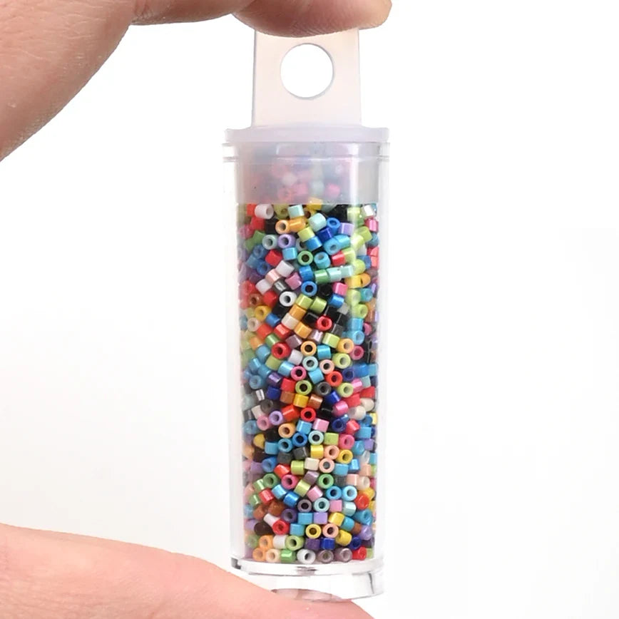 11/0 Mini Glass Beads – 2000PCS Small Cylindrical Beads for DIY Jewelry Making, Necklaces & Bracelets, 10g/Pack