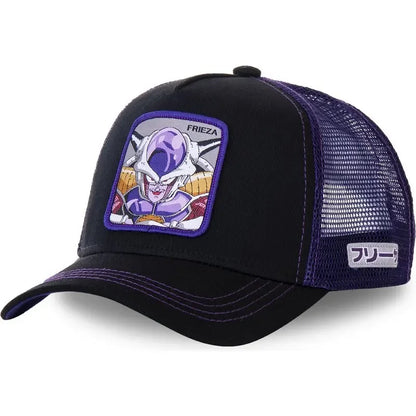 Dragon Ball Son Goku Trucker Cap - Embroidered Adjustable Mesh Sun Visor Hat for Men Summer Travel