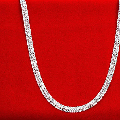 925 Sterling Silver Snake Chain Necklace — Noble Designer Jewelry for Women & Men, Wedding & Engagement Gift, 50/60cm