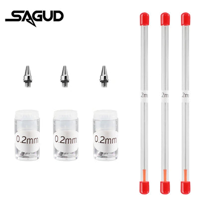 Airbrush Nozzle & Needle Replacement Kit – 0.2/0.3/0.5mm Repair Accessories for Various Airbrush Models