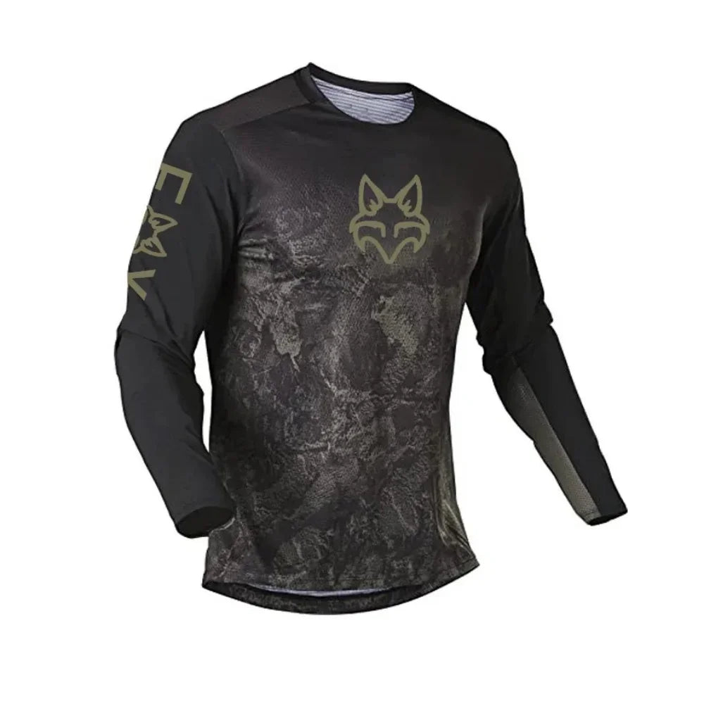 2025 Fox Motocross Long Sleeve Shirt for Men and Women – Summer Off-Road Motorcycle & Mountain Bike Jersey