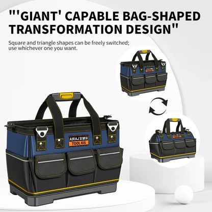 AIRAJ Multifunctional Tool Bag - 1680D Oxford Waterproof Electrician Storage Organizer