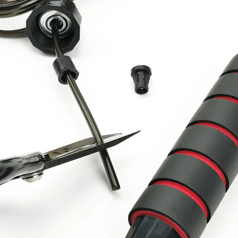 Professional Tangle-Free Jump Rope: Rapid Speed Jumping Rope with Foam Handle - Adjustable Steel Skipping Rope for Gym Fitness, Slim Body