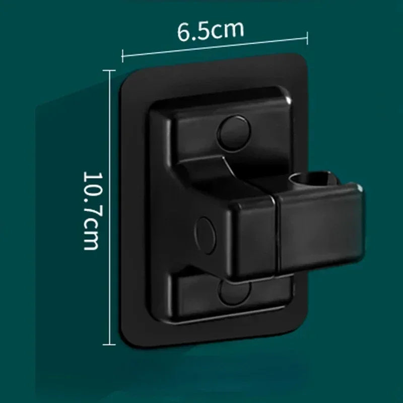 ABS Wall-Mounted Shower Head Holder – Self-Adhesive, Adjustable & Rotatable Handheld Bracket for Bathroom Accessories