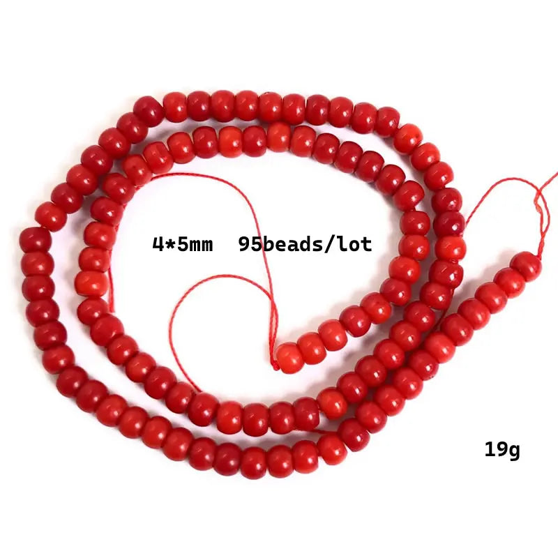 Natural Cylindrical Coral Beads – Irregular Loose Jewelry Making Beads for DIY Bracelets, Necklaces & Charm Accessories
