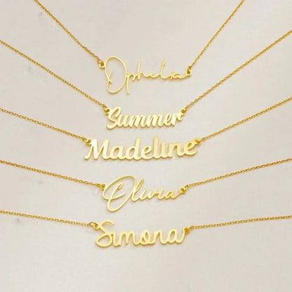 Customized Name Letter Necklace – Personalized Stainless Steel Pendant, Simple Clavicle Chain for Women, Valentine's Day Gift