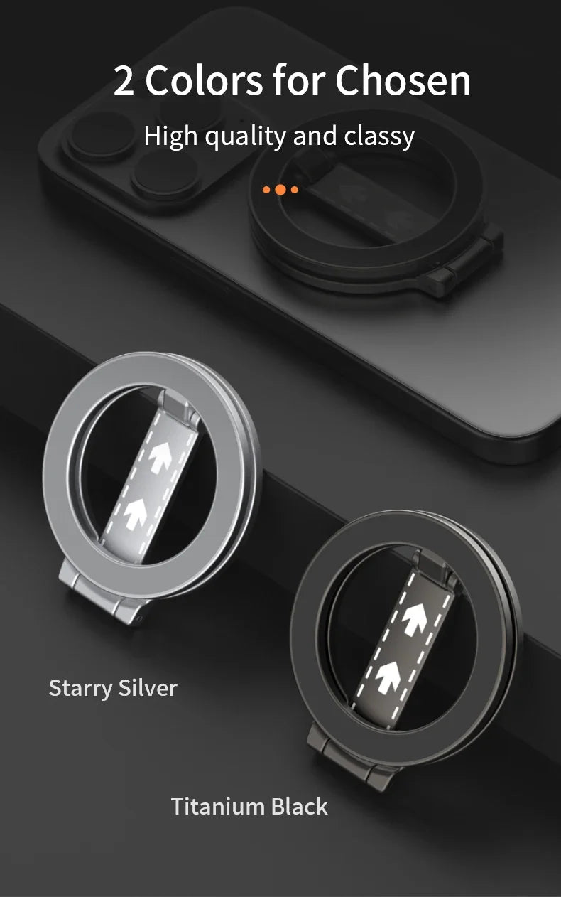Double-Sided Magnetic Phone Ring Holder – MagSafe Kickstand, Magnet Grip for iPhone 16/15/14, Huawei & Xiaomi