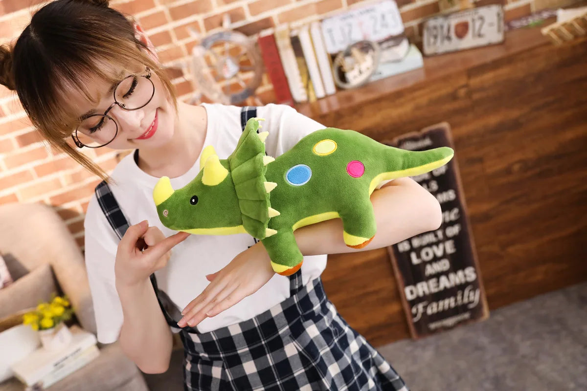 Creative Big Plush Dinosaur Toy – Soft Triceratops & Stegosaurus Stuffed Toys, Kids' Birthday Gifts