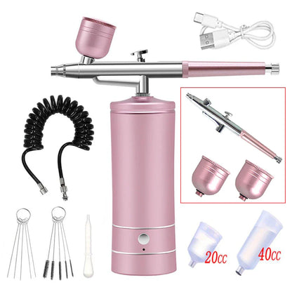 Portable Airbrush Nail Compressor — Wireless Spray Gun for Nail Art, Crafts & Model Painting